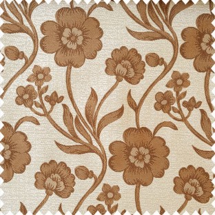 Dark brown and beige color beautiful natural Helianthemum scoparium flower texture finished background polyester main curtain